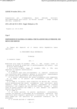 legge n. 161 del 30 ottobre 2014