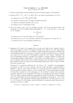 Corso di Algebra 2 – a.a. 2012-2013 Prova scritta del 28.1.2014 1