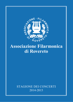 libretto completo 2014/15 - Associazione Filarmonica Rovereto