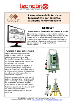 Nuovo Geocat 4.14 - Tecnobit guide software