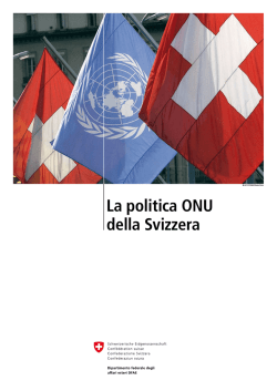 La politica ONU della Svizzera