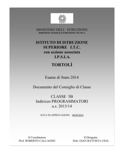 5B – Documento 15 maggio - ITC Tortolì con sede associata IPSIA