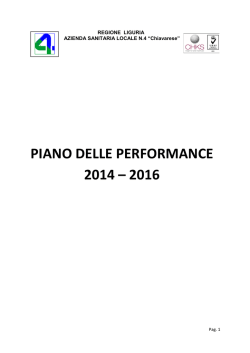 Piano delle Performance 2014-2016