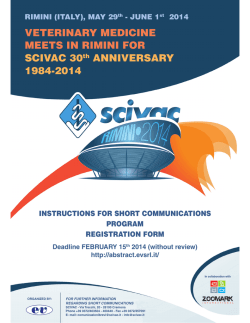 VETERINARY MEDICINE MEETS IN RIMINI FOR SCIVAC 30th