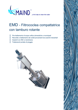 EMD - Filtrococlea compattatrice con tamburo rotante