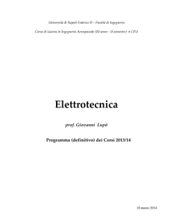 Programma del modulo di ELETTROTECNICA