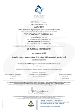 certificato bs ohsas 18001 - sicurezza