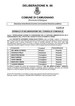 DELIBERAZIONE N. 66 - Comune di Camugnano