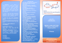 Programma - Associazione Europea Disgrafie