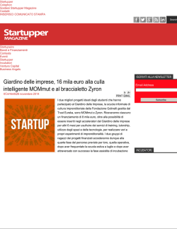27 novembre 2014 – Giardino delle imprese – startupper.it