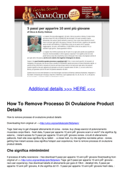 How To Remove Processo Di Ovulazione Product Details