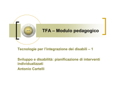 TFA – Modulo pedagogico - Servizi e