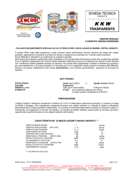 SCHEDA TECNICA TRASPARENTE - Industria Chimica General