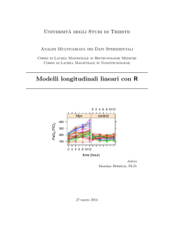 Modelli longitudinali lineari - Dipartimento di Matematica e Informatica