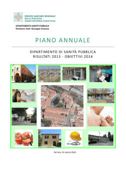 Piano DSP 2014 - Azienda USL di Ferrara