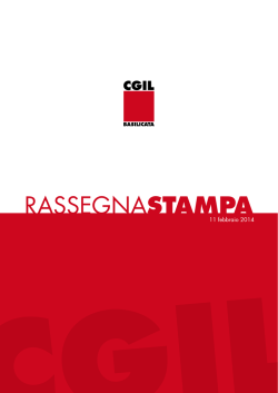 RASSEGNASTAMPA - CGIL Basilicata
