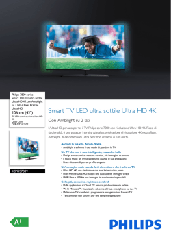 42PUS7809/12 Philips Smart TV LED ultra sottile Ultra HD 4K con