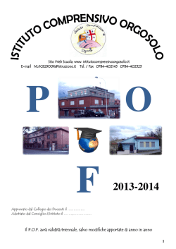 POF 2014-15 - Istituto Comprensivo di Orgosolo