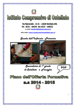 P.O.F. a.s. 2014/15 - Istituto Comprensivo di Ostellato
