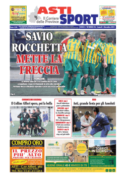 N° 36 – Asti Sport del 01/12/2014
