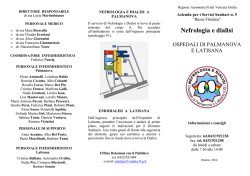 Nefrologia e dialisi_ Ottobre 2014 - Azienda per i Servizi Sanitari n