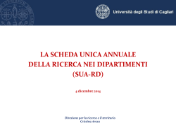 La Sua-Rd - Università degli studi di Cagliari.