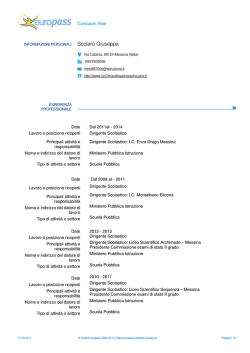 Curriculum Vitae - Istituto Comprensivo n°7 "ENZO DRAGO"