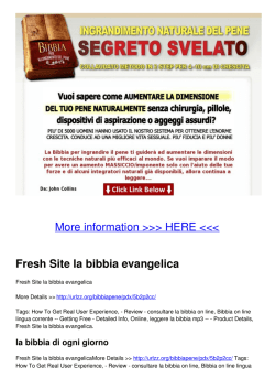 Fresh Site la bibbia evangelica