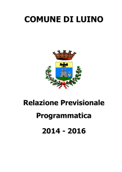 Relazione previsionale e programmatica anni