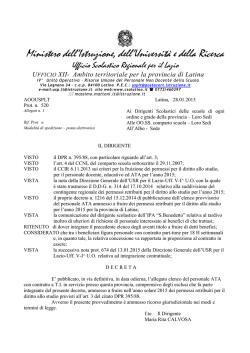 Elenco definitivo permessi diritto allo studio 2015 personale ATA