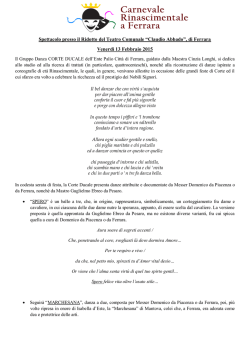 “Claudio Abbado”, di Ferrara Venerdì 13 Febbraio 2015