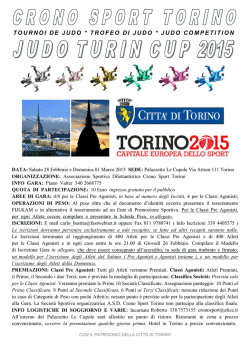 JUDO TURIN CUP 2015 - Crono Sport Torino