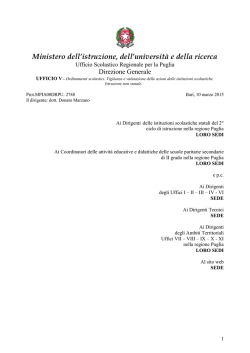 Carta intestata - Ufficio Scolastico Regionale per la Puglia