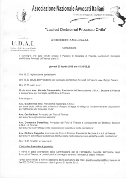 udai – convegno 23.04.2015 - Ordine degli Avvocati di Firenze