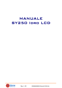 Manuale SY250 IDRO LCD STD3 Etrusca Bio