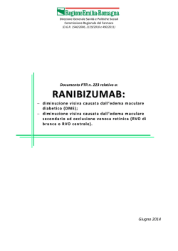 Doc. PTR n. 223 Ranibizumab edema diabetico RVO