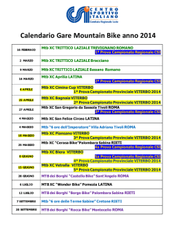 calendario gare mtb del csi 2014