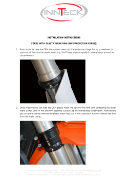 SKF Mud Scraper Installation Instructions