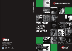 WELCOME TO THE WORLD OF WEGA - WEGA