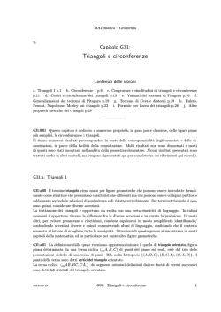 Triangoli e circonferenze - CNR - Istituto di Matematica Applicata e