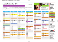 Abfallkalender Kaichen 2014