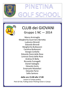 Gruppo 1 NC — 2014 - La Pinetina Golf Club