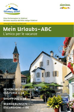 Mein Urlaubs–ABC - Gitschberg Jochtal