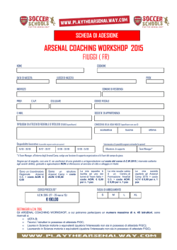 ACW15 - SCHEDA ADESIONE - Arsenal Soccer School Italia