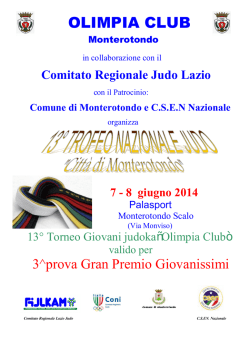 PROGRAMMA 13 Trofeo Nazionale Judo