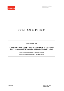 CCNL APL IN PILLOLE