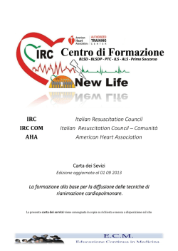 IRC Italian Resuscitation Council IRC COM Italian Resuscitation