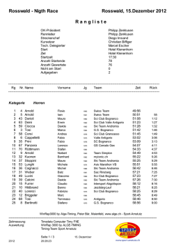 Rangliste Rosswald Nigth-Race 2012 - rothwald-race