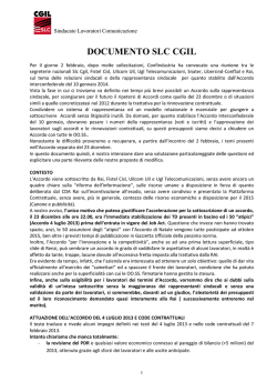 RAI documento Slc-Cgil 20-1-2015