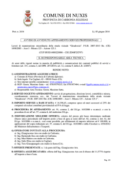 Avviso di affidamento [file ] - Regione Autonoma della Sardegna
